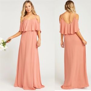 SOLD NWOT Show Me Your MuMu Caitlin Ruffle Maxi Pink